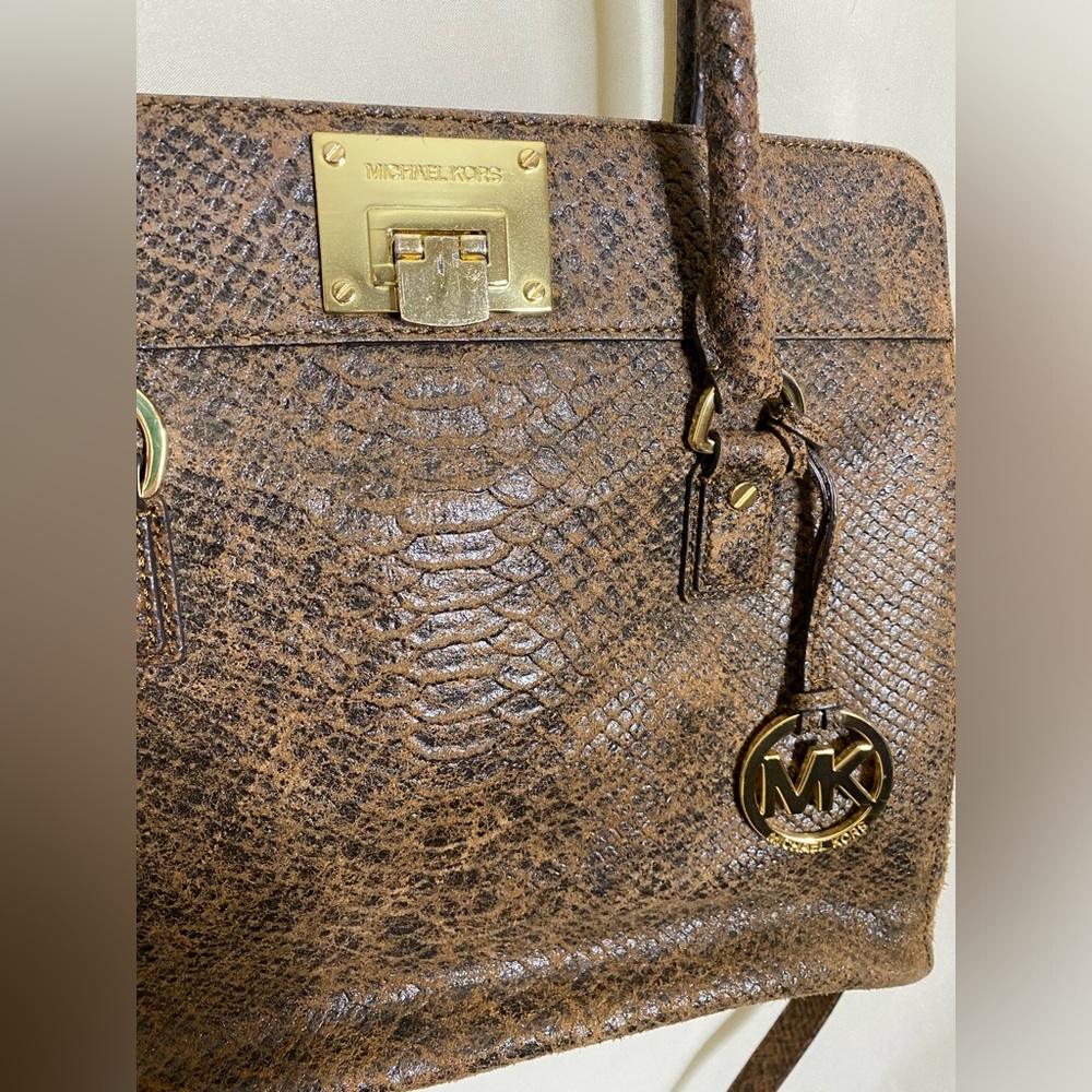 Michael Kors Limited Edition Astrid Python Emboss… - image 3